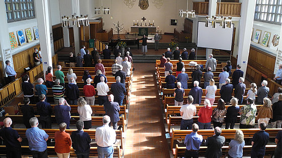 Die NJK feierte den Eröffnungsgottesdienst in der Christuskirche in Hamburg-Wandsbek. 