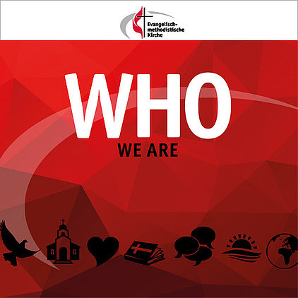 Cover. Schriftzug „Who we are” auf rotem Untergrund.