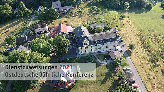 Luftansicht der Begegnungs- und Bildungsstätte Schwarzenshof