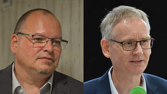 Pastor Jörg Hammer (links) und Pastor Olav Schmidt werden Ende 2022 in neue Leitungsaufgaben innerhalb der Evangelisch-methodistischen Kirche in Deutschland wechseln.