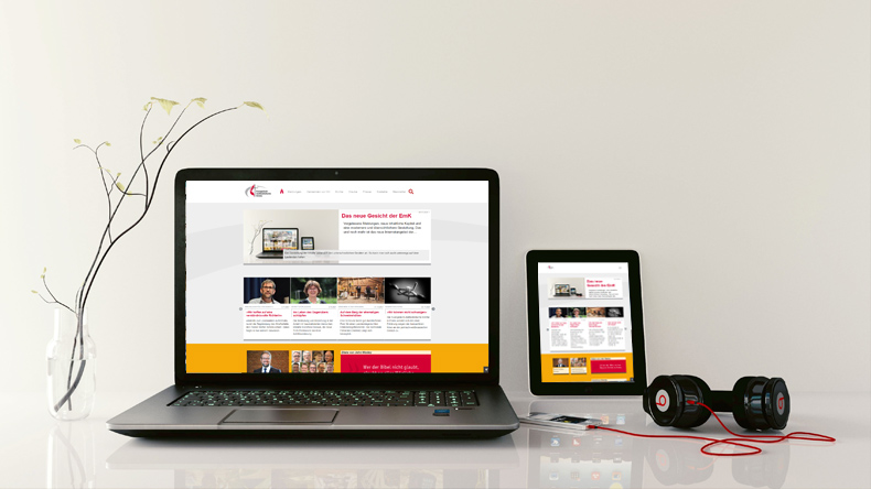 Digital und mobil: der neue Internetauftritt für die Evangelisch-methodistische Kirche in Deutschland passt sich den unterschiedlichen Geräten an. So ist man überall auf dem Laufenden, was in der EmK passiert.