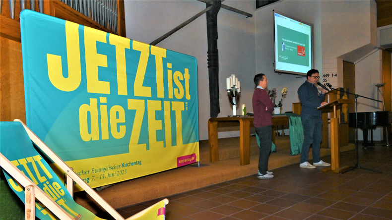 Unter dem Motto »Jetzt ist die Zeit« findet vom 7. bis 11. Juni dieses Jahres der Deutsche Evangelische Kirchentag in Nürnberg statt. Die Informationsveranstaltung fand in der evangelisch-methodistischen Zionskirche in Nürnberg statt. 