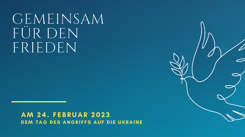 Ein breites Aktionsbündnis lädt anlässlich des Jahrestags des Kriegsbeginns in der Ukraine zum gemeinsamen Gebet ein.