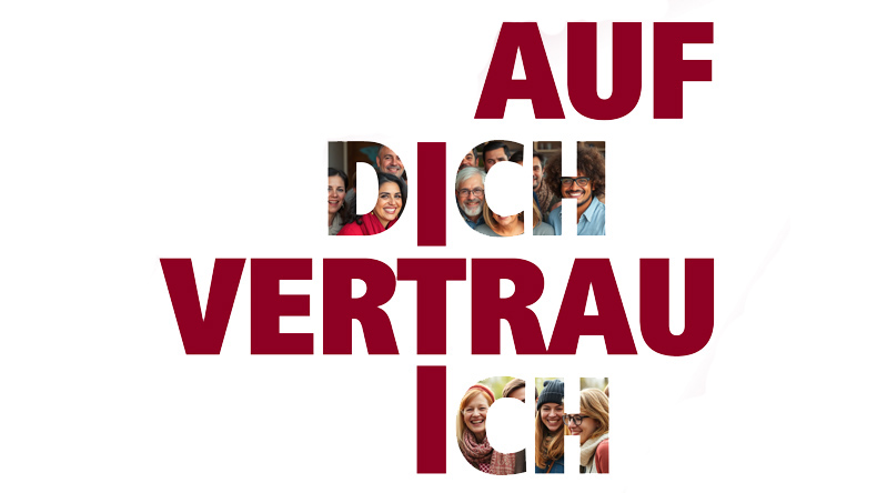 Das Motto der Konferenztagung steht in Großbuchstaben auf weißem Hintergrund. (Details sind der Bildunterschrift und dem Artikeltext zu entnehmen.)